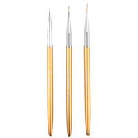 Nail Art,Putars Fashion 3Pcs UV Gel Acrylic Nail Art Brush Set Art Builder Painting Pen Design Nail Art