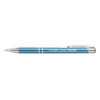 Tres-Chic Pen - LaserMax - Light Blue, with Black Ink GST - 100 Quantity - $1.50 each - Promotional Product/Bulk / WITH YOUR CUSTOMIZED BRANDING