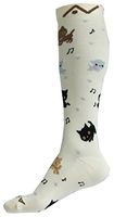 A-Swift Compression Socks Women & Men 20-30mmhg - Suits Nurses, Maternity Pregnancy - Below Knee High (Musical Kittens, Large)