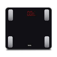 Digital Bathroom Weights Scale Smart BMI Scale Human Body Weighting Scale Step-On Technology for Instant Weight Reading Electronic Scale with iOS and Android APP,Black(2)