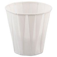 SOLO Cup Company Medical & Dental Treated Paper Cup, 3 1/2 oz, White, 100/Bag - Includes 50 Sleeves of 100 Each.