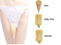BIHIKI Silicone Urine Collector,Urinal Pee Holder with 1000ML Urine Bag Portable and Wearable (Elder Men)