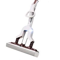 BTYAY Mop，Sponge Mop with Super Absorbent Sponge Head,Stainless Steel Handle,Mop Head 28cm