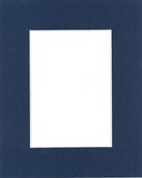 Pack of 50 11x14 Dignity Blue Picture Mats Mattes with White Core Bevel Cut for 8x10 Photo