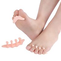 SUPVOX 5 Pairs Toe Separator Big Toe Straightener Corrector Toe Spacer for Hallux Valgus Overlapping Treatment