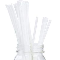 Clear, Plant-Based Plastic Straws 200 Bulk Pack. Reduce Your Carbon Footprint with a ASTM D6400 Certified Compostable Drinking Straw! Individually Wrapped, Proudly USA-Grown and No Petroleum!
