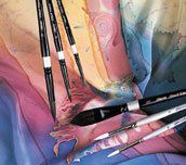 Silver Brush SLM-Basic Susan Louise Moyer Basic Silk Painting Watercolor Set, 3 Per Pack