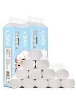 Silky & Smooth Soft 5-Ply Toilet Paper 5-layer Toilet Paper Household Toilet Paper Original Wood Pulp Toilet Paper Roll Paper 12prolls