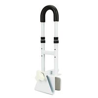 MallMall Medical Height Adjustable Bathtub Grab Bar Safety Rail 300LBS Anti-Slip Bathroom Bathtub Grab Rail Handrail Tub Clamp Safety Rail for Elderly, Seniors, Handicap and Disabled