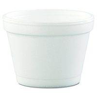 Dart 4J6 Bowl Containers, Foam, 4oz, White (Case of 1000)