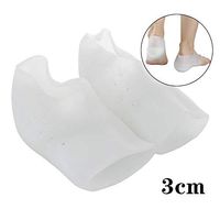 QCUTEP Silicone Heel Cups, Gel Heel Protectors Invisible Height Increase Heels for Heel Pain Achilles Tendinitis Men and Women Height 4cm / 1.6inch