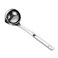 Stainless Steel Oil Seperator Spoon,Oil Filter Spoon,Oil Fat Separator with Long Handle, Oil Soup Cooking Strainer Filter Soup Ladle Grease Oil Filter Strainer for Hot Pot