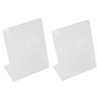RUZYY Display Holder 2 Pieces of Display Supports Display of Earrings Transparent