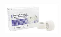 Medical Tapes. Case of 120 Surgical Tapes 1" x 10 yds. Non-sterile Plastic Tape for tubing and Medical Devices. Water Resistant Adhesive Tapes. Hypoallergenic, Latex-Free.