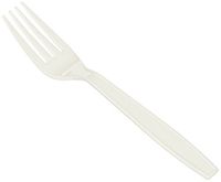 Fineline Settings 50-Piece Extra Heavy Cutlery Forks, White
