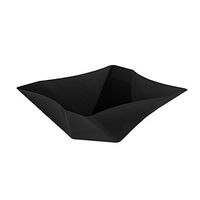 Party Essentials N681217 Twisted Square Serving Bowls, 81-ounce,  Black (Case of 12)