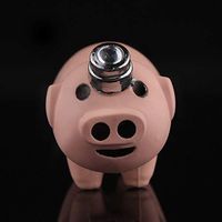 Lighters Creative Compact Little Piggy Jet Lighter Butane Pig Inflated Dual Nozzles Free Fire Lighter Bar Metal Funny Toys No Gas