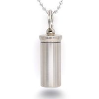 Haxtec Keychain Titanium Pill Fob Necklace Portable Waterproof Metal Keychain Pill Holder for Emergency Asprin and Nitroglycerin Pills (Smooth)