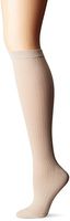Dr. Scholl's Women's Travel Knee High Socks with Graduated Compression, Khaki, Shoe Size: 8-10