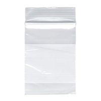 Plymor Zipper Reclosable Plastic Bags w/White Block, 2 Mil, 2" x 3" (Pack of 500)