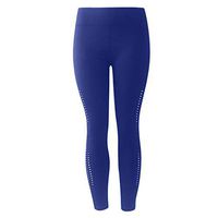 ZhixiaYS Women Solid Color Yoga Pant Sports Tight Pants Hips High Waist Workout Leggings Blue