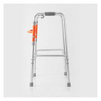 Walkers for Seniors with Seat Walker Auxiliary Walker Lower Limb Trainer Aluminum Alloy Light and Easy to Carry Rolling Walkers (Color : Orange)