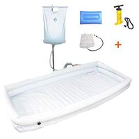 MLLI Bedside Shower System, Inflatable Bedside Bath kit for Elderly Bed Easy, Disabled, Pregnancy, Bedridden(White)