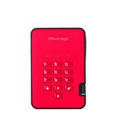 iStorage diskAshur2 256-bit 1TB USB 3.1 secure encrypted solid-state drive - Red IS-DA2-256-SSD-1000-R