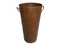 Craft Outlet Inc Craft Outlet 13" Rust Embossed Flower Pot W/Star