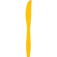 Creative Converting 010574B School Bus Yellow Cutlery (Prem) Bulk Knives (12pks Case)