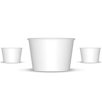 8 oz Paper Hot/Cold Ice Cream Cups - 100ct (White)