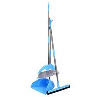 Broom and Dustpan With Long Handle Telescopic Up Magic Windproof Stainless Steel Rod Broom And Dustpan Extra Long Handle Non-stick Hair Soft Brush Broom Set Used For Lobby Toilet Garden