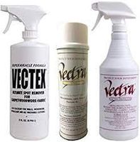 Vectra - 16oz Aerosol Can Shoe Protector, 32oz Vectra Fabric Protector, 32oz Vectex"Ultimate Spot Remover" - Free Priority Shipping Trio Pack