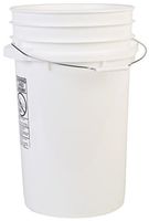 Hudson Exchange Premium 7 Gallon Bucket, HDPE, White, 8 Pack