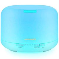 URPOWER 500ML Essential Oil Diffuser Humidifiers Ultrasonic Aromatherapy Diffusers with 4 Timer Settings 7 Color Changing and Waterless Auto Shut-off for Home Office Living Room Yoga Spa