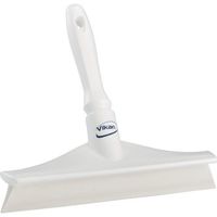 Vikan 71255 Rubber Polypropylene Frame Bench Single Blade Squeegee, 10", White
