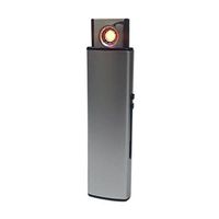 HXINH ChocolateLighter Electric USB Rechargeable Cigarette Lighter, Heating Coil Wire Windproof Flameless No Gas, with Working Indicator (Not for Cigar) - Silver