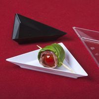 Small Wonders Clear Plastic Mini Triangle Dish 10 Ct.