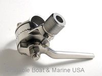 Boat VHF Radio Antenna Ratchet Base - Rail / Clamp-On Mount - Marine 316 Stainless Steel