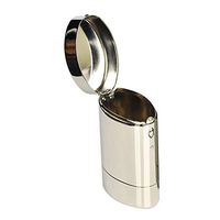 Exttlliy Oval Portable Metal Cigarette Case Box for Holds 20 Regular Size Cigarettes (Not Included Cigarette) (Silver)