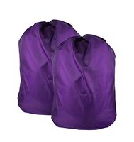 Heavy Duty Nylon Laundry Storage Bags with Drawstring, Durable, Machine Washable 30' x 40" Choose The Color(Bulk Order for Business Buyeres (Double Purple)
