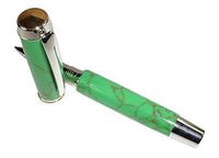 ArtisanStreet Gaspeite Rollerball Pen. Hand Turned.