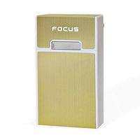 (2 Counts) Metal and Plastic Slim Cigarette Case for 100's Cigarettes - Pocket Holder for 20pcs Cigarettesfor Women