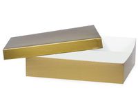 GOLD Hi-Wall 12x12x3"100% Recycled Giftware Box BASE (1 unit, 50 pack per unit.)