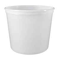 Placon 86PP, 86 Oz Natural Plastic Containers with Plastic Lids, Disposable Take Out Catering Food Soup Containers (50)