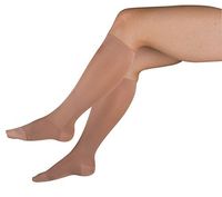 Blue Jay Sheer Support Medical Legwear, Beige - 15-20 mmHg, Medium Knee-High Compression Socks - Closed Toe Graduated Support Stockings. Medical Hosiery