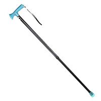 Luminous Walker Crutches Aluminum Slip Telescopic Adjustment Old Man Cane 2 Color MUMUJIN (Color : Black)