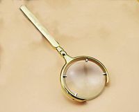 20X Handheld Metal Magnifying Glass Stainless Steel HD Lens for Book Reading, Jewelry Identification, Watches, DIY Crafts Carving and Repair (Color : A)