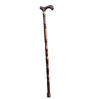 ZHM Solid Wood Walking Cane - Wooden Canes for Men & Women, Wood Walking Stick - Rubber Tip Single Point Cane,For155~160cm