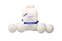 Cool Wool XL Premium 100% Natural Wool Laundry Dryer Balls - No Lint - Pack of 6 - Reusable Natural Fabric Softener
